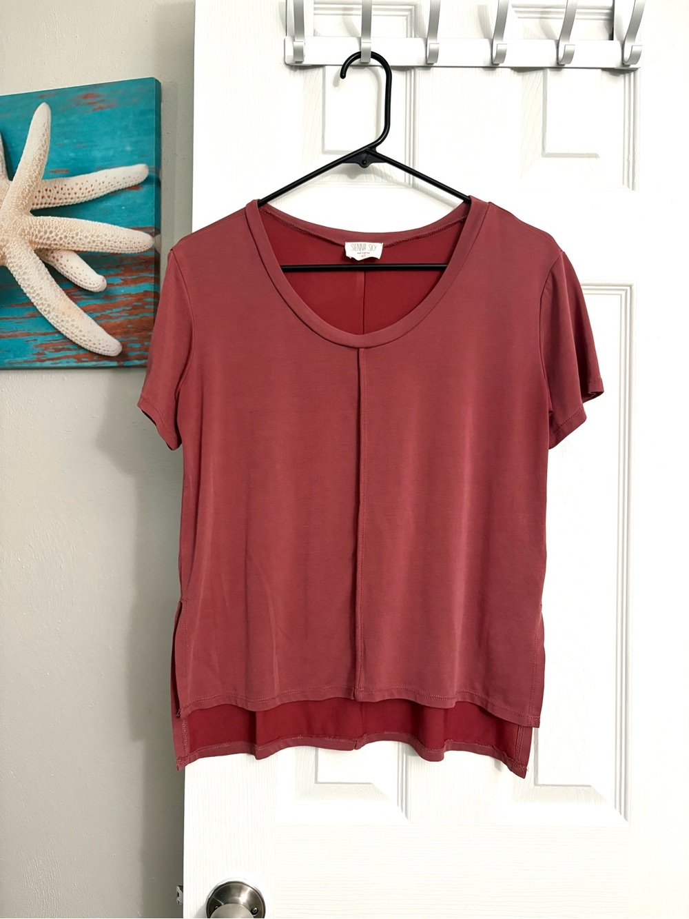Sienna Sky Women's Short Sleeve Modal Shirt
